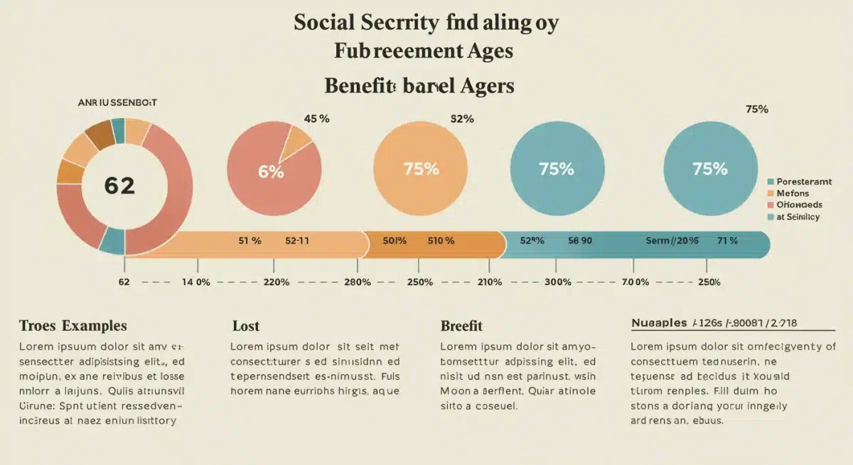 Infographic showing Social Security claiming age options and benefit impact