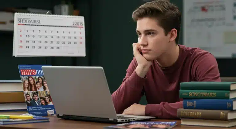 High school senior planning 2025 college application timeline