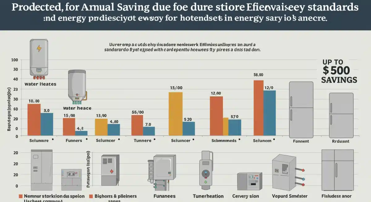 Infographic showing projected household savings from 2025 energy efficiency standards.