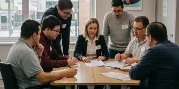 People discussing disability benefits with an advisor