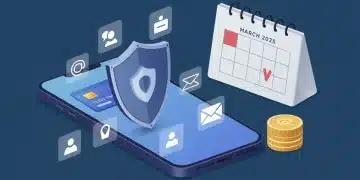 Digital shield protecting consumer data on a smartphone, signifying new federal privacy laws 2025.