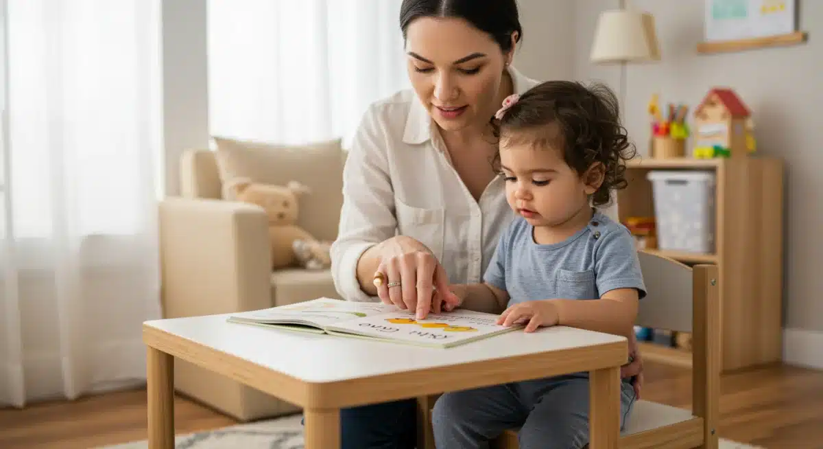 Parent and child reading together, symbolizing family engagement in early learning