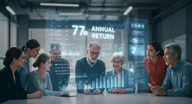US savers analyzing investment platforms for 7% annual return