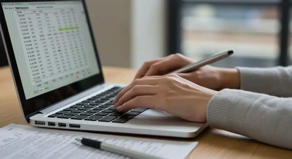 Person calculating Child Tax Credit eligibility on a laptop