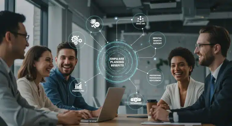 Employees benefiting from modern employer-sponsored perks in 2026