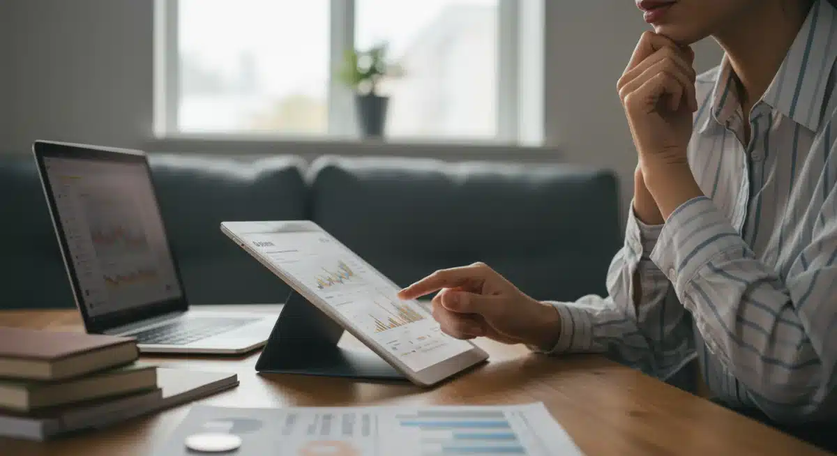 Employee engaging with a financial wellness program online