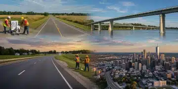 Diverse infrastructure projects funded by the new bill, showing progress and development.