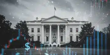 White House Policy Shifts: Impact on Homeowners Q4 2025 White House with financial graphs representing new homeowner policies