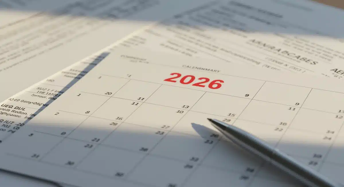 Calendar with 2026 highlighted, representing future policy changes for SNAP.