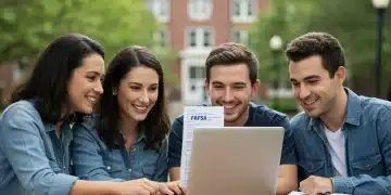Family reviewing 2026 FAFSA changes on a laptop for college aid