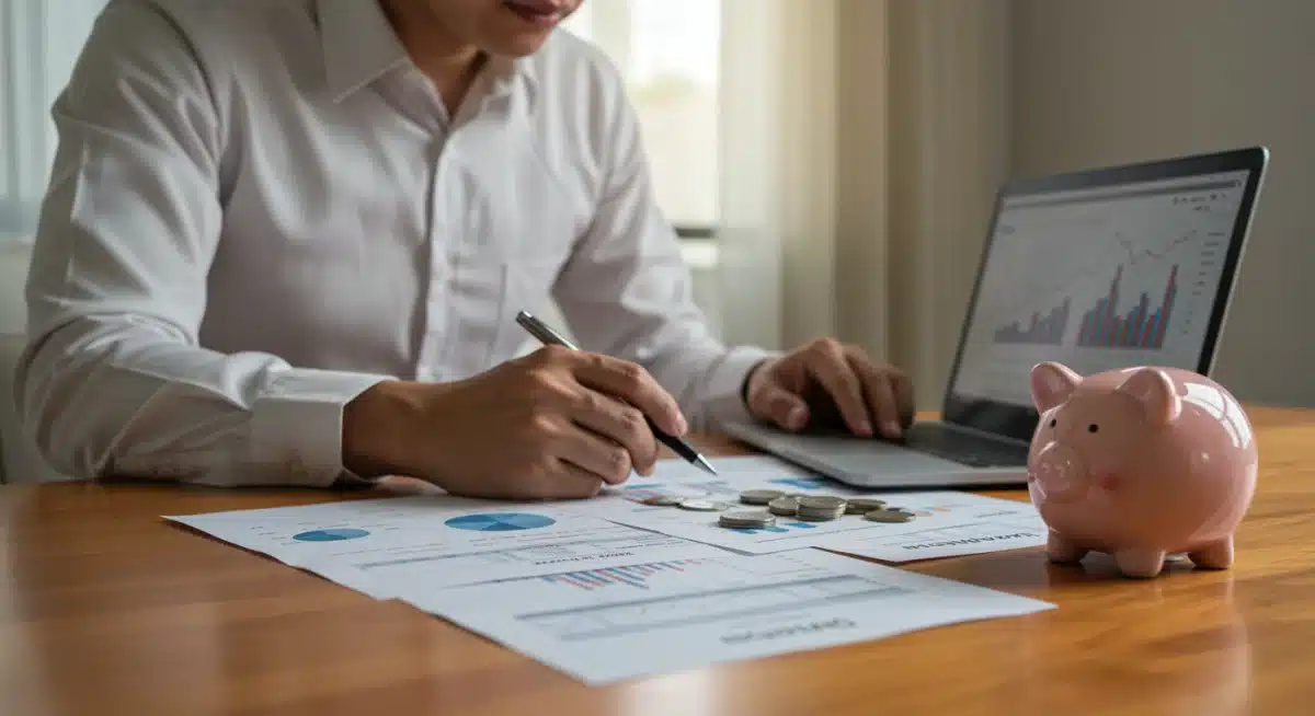 Individual analyzing investment strategies and financial plans to counter the effects of inflation on personal wealth.