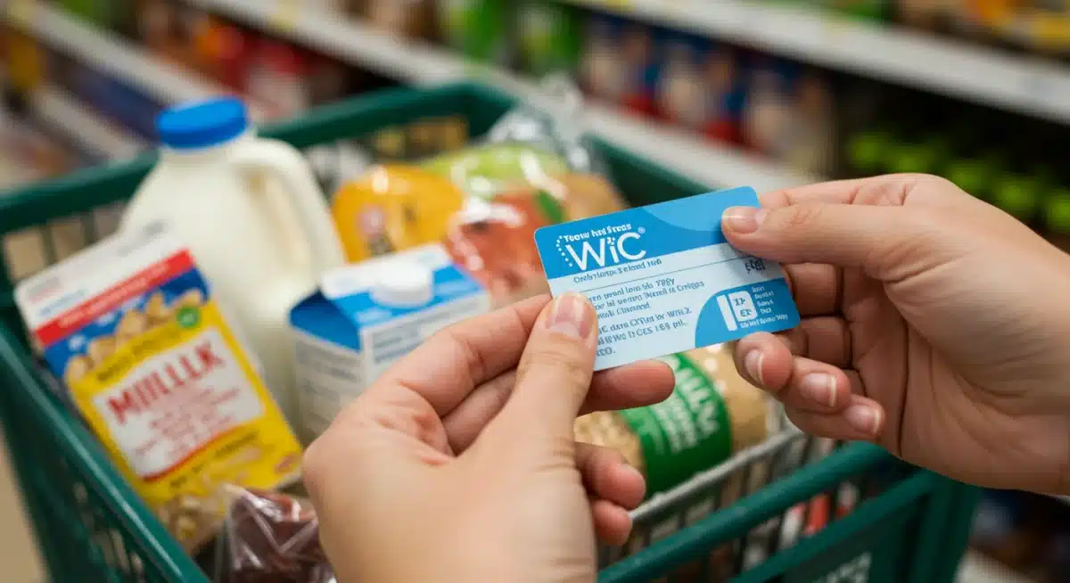 WIC EBT card being used for approved foods at grocery store in 2026