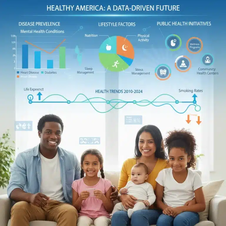 Infographic showing CDC health trends and their impact on American families