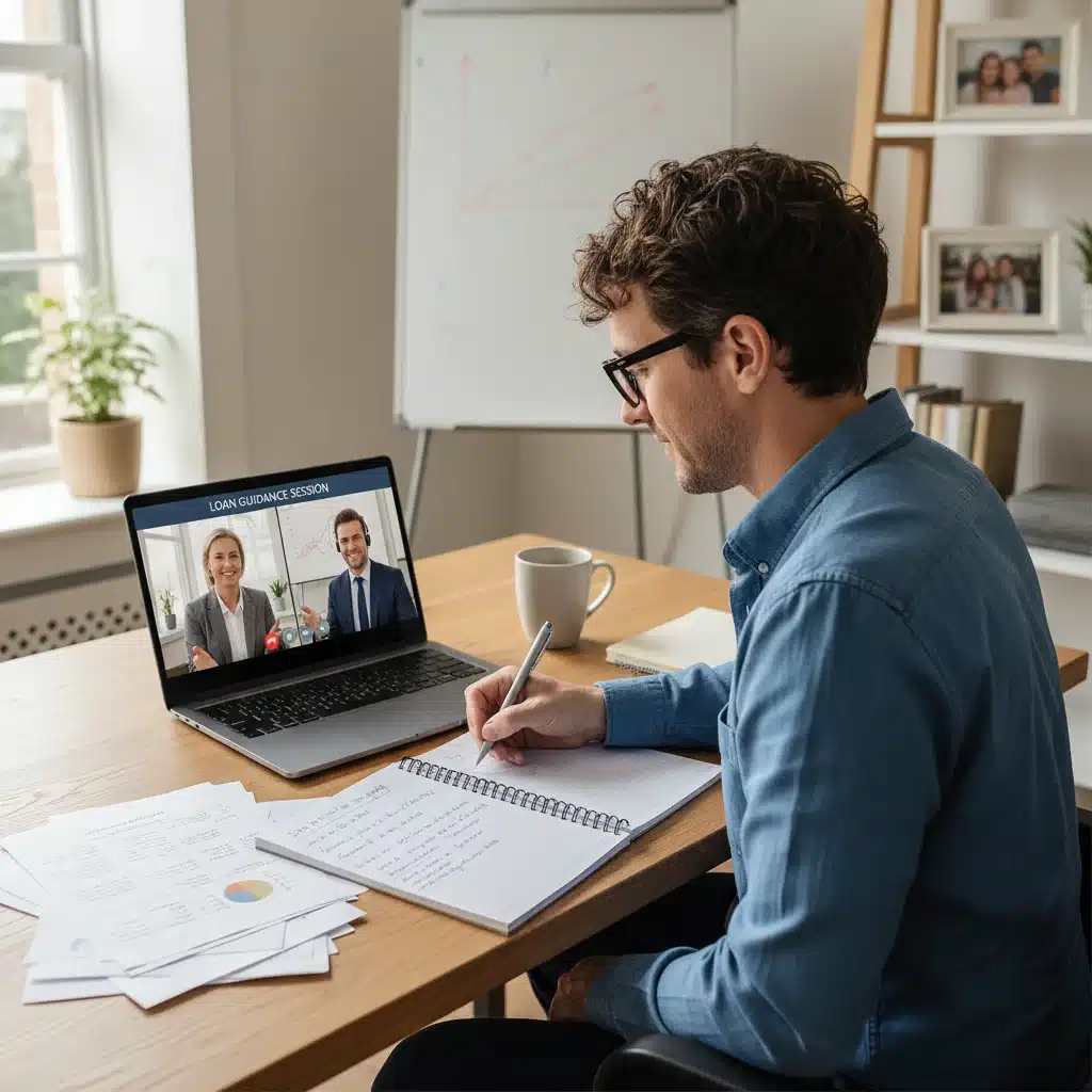 Borrower consulting with a financial advisor about student loan changes.