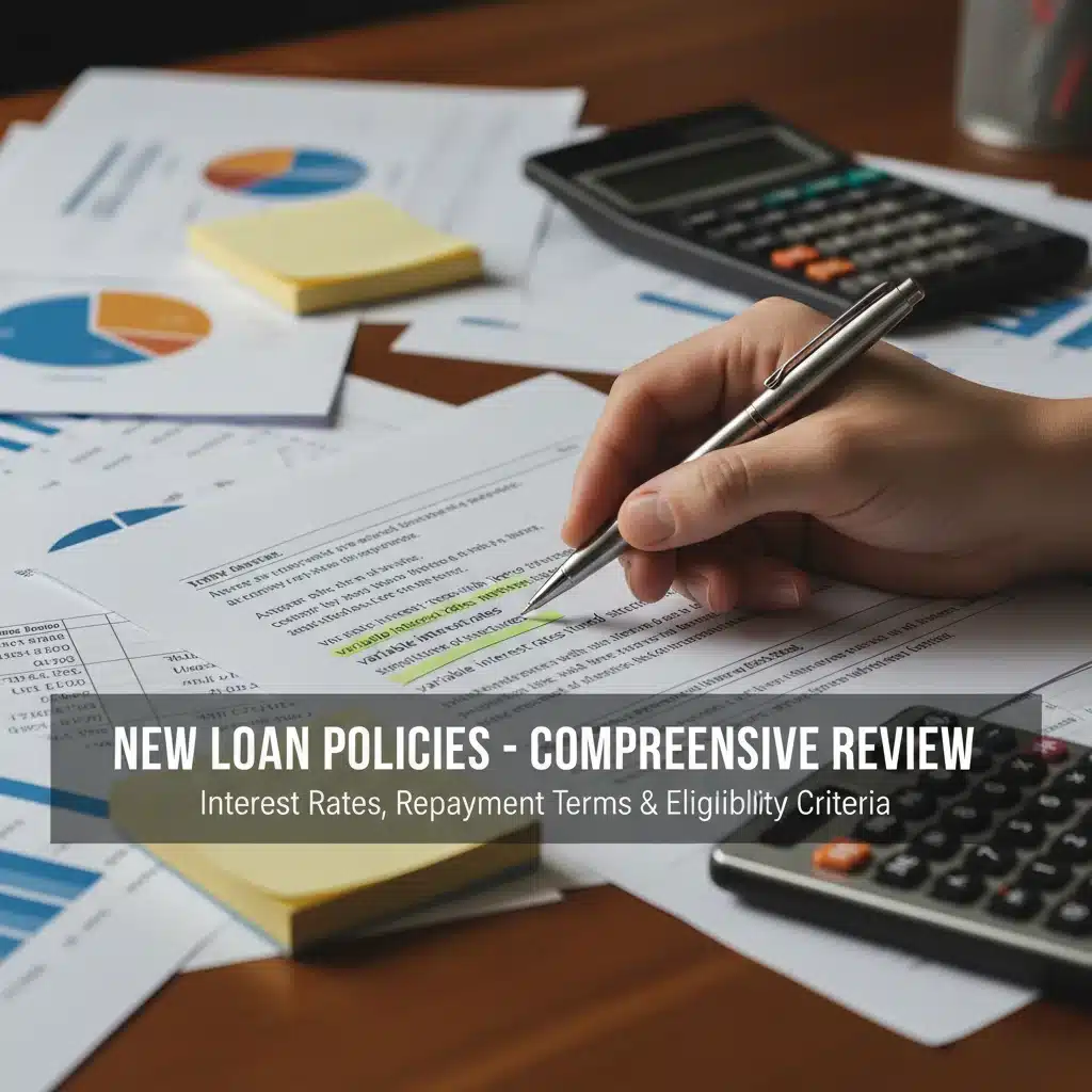 Hand reviewing complex student loan documents for new regulations.
