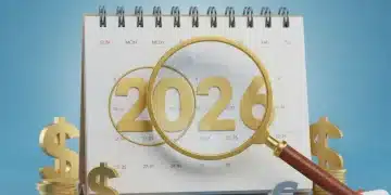 Calendar showing 2026 with financial symbols, representing SSI updates and future planning.