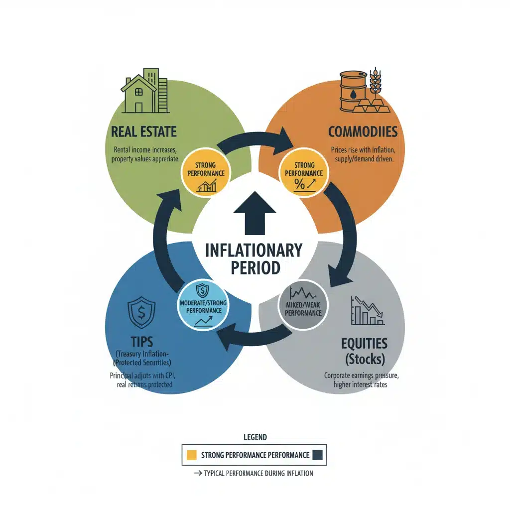 Infographic of inflation-resistant asset classes performance
