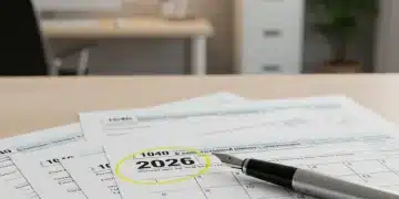 Calendar with 2026 highlighted and tax forms, symbolizing upcoming IRS tax changes.