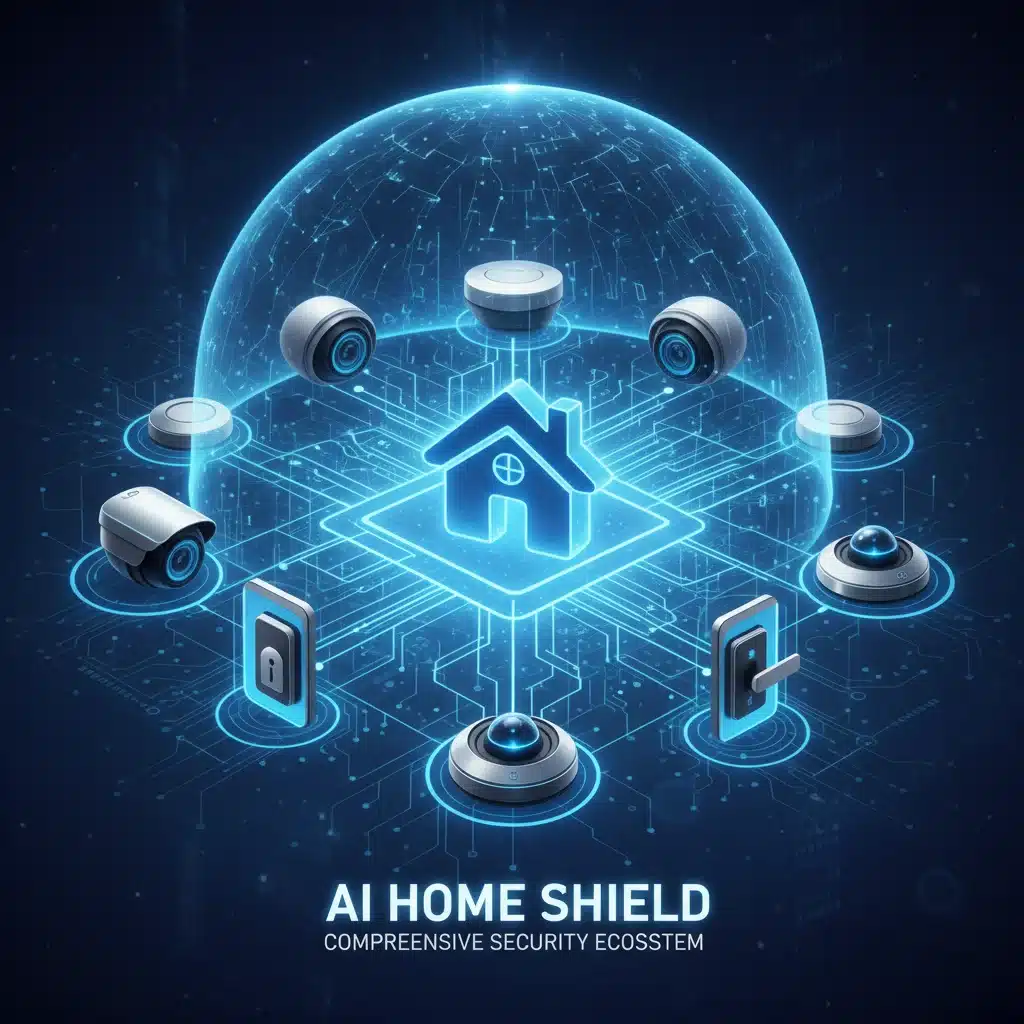 Interconnected smart home devices forming AI security network