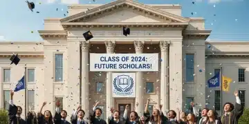 Students celebrating college admissions success at a university