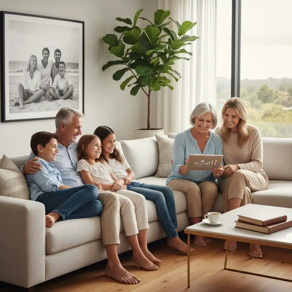 Multi-generational family discussing estate and financial planning