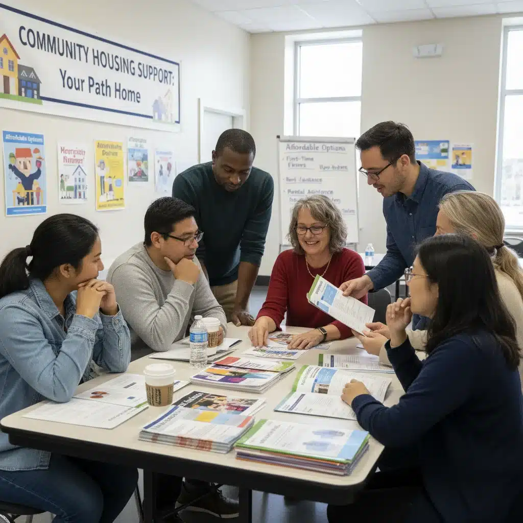 Community members receiving guidance from a housing counselor on federal programs